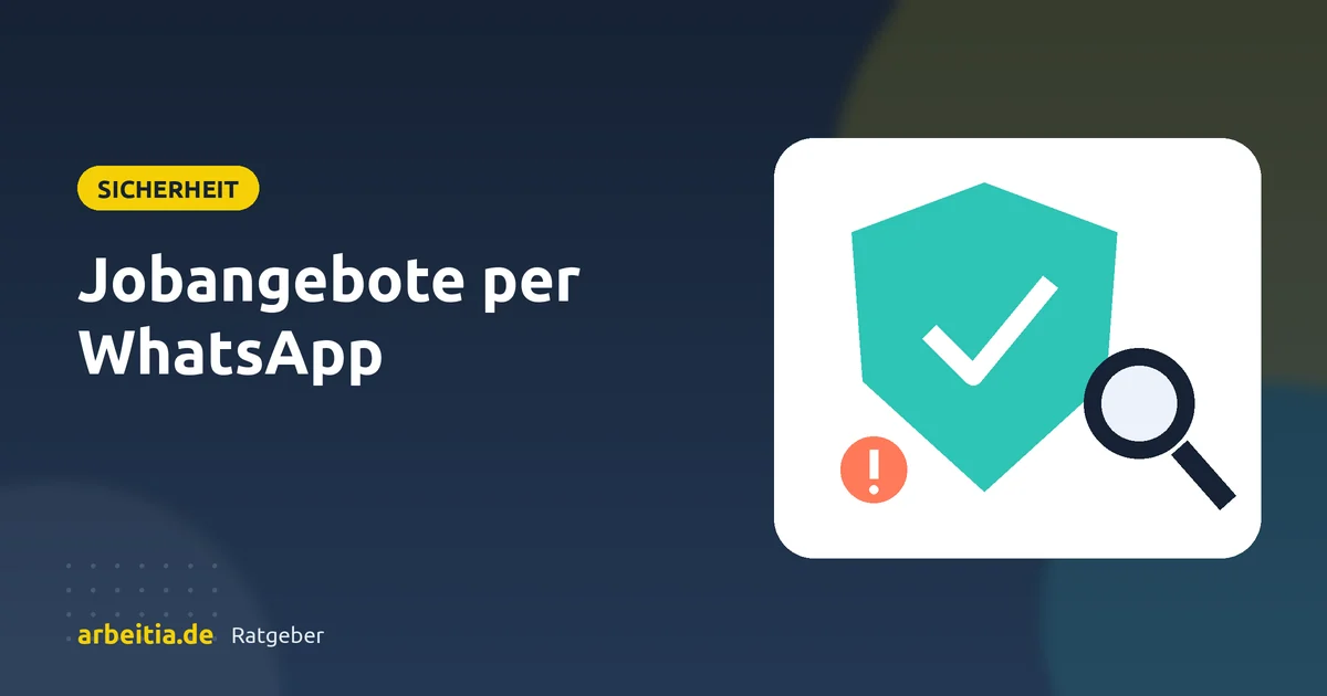Illustration: Schild als Symbol für Schutz vor Jobbetrug per WhatsApp